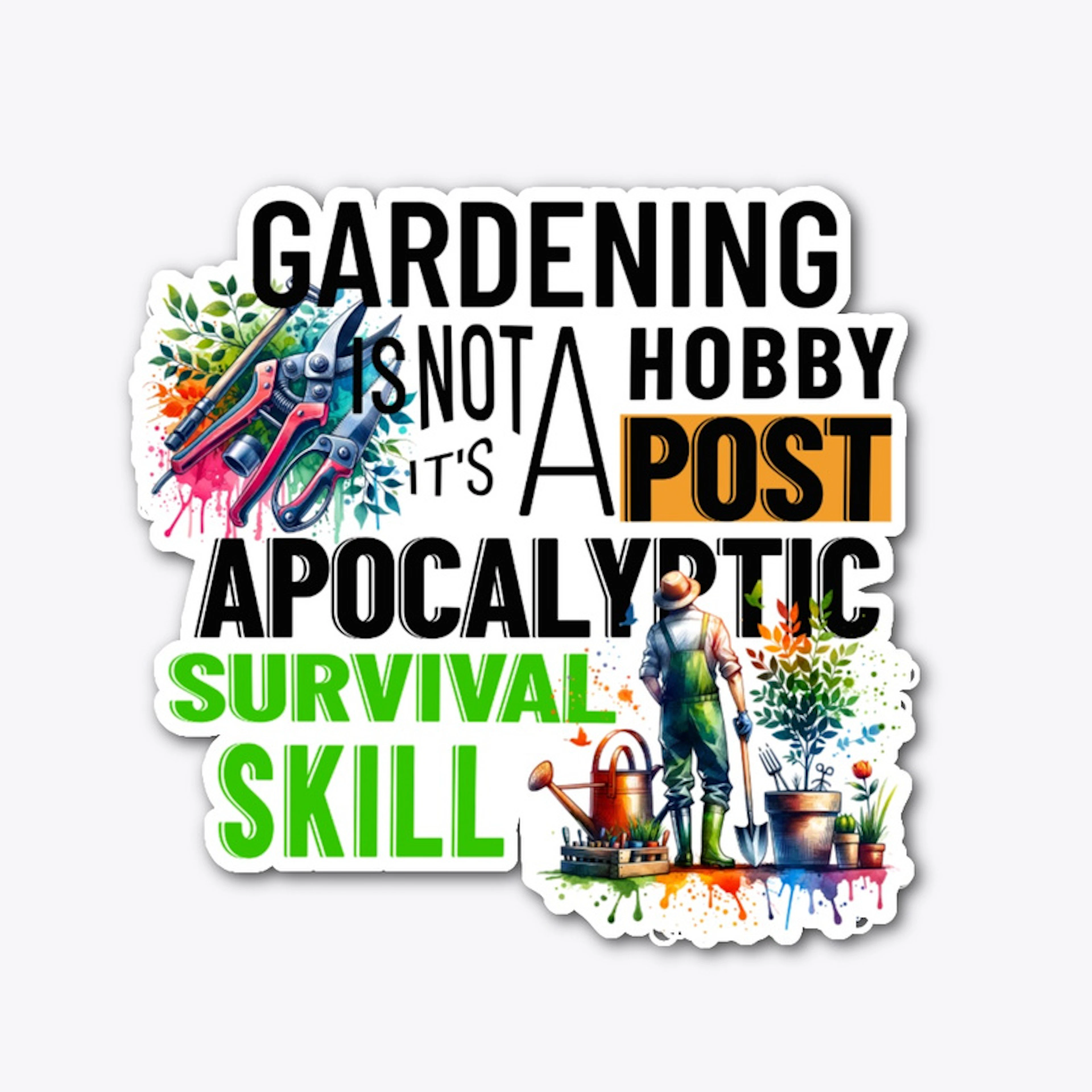 Apocalyptic Garden Die Cut Sticker
